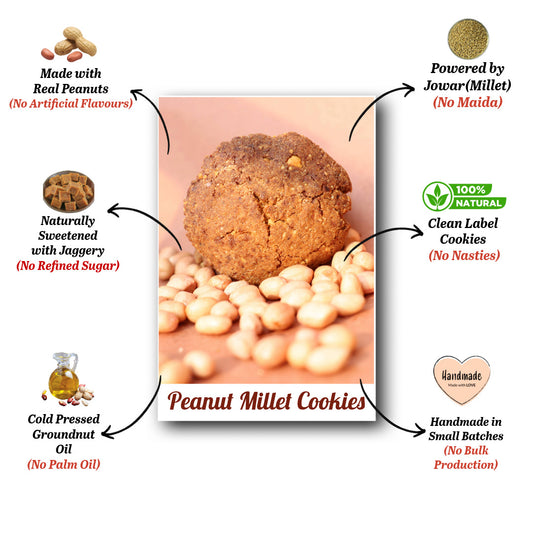 Peanut Millet Cookies | Gluten-Free | No Maida | The N Cookies